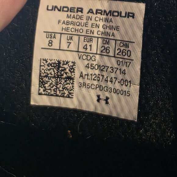 Under Armour UA SpeedFit Hike Mid Boots Triple Black #1257447-001 Size 8 - Picture 9 of 9